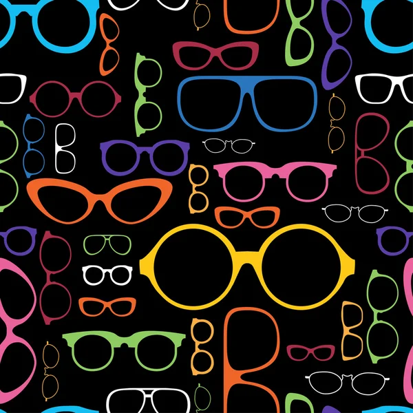 Retro-Brille mit Silhouetten — Stockvektor