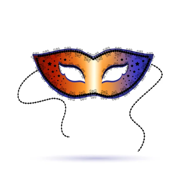 Πρότυπο του βενετσιάνικου καρναβαλιού με μάσκα — Διανυσματικό Αρχείο