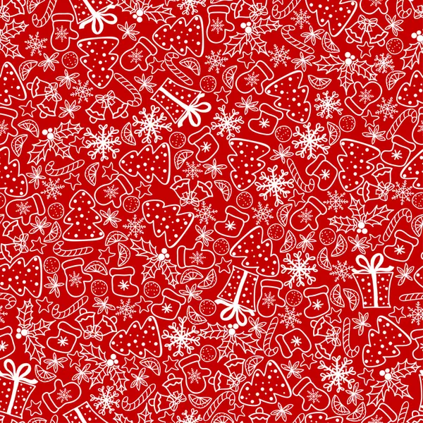 Fond de Noël, carrelage sans couture — Image vectorielle