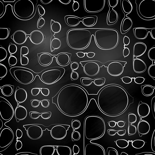 チョーク メガネからのシームレスなパターン. — ストックベクタ