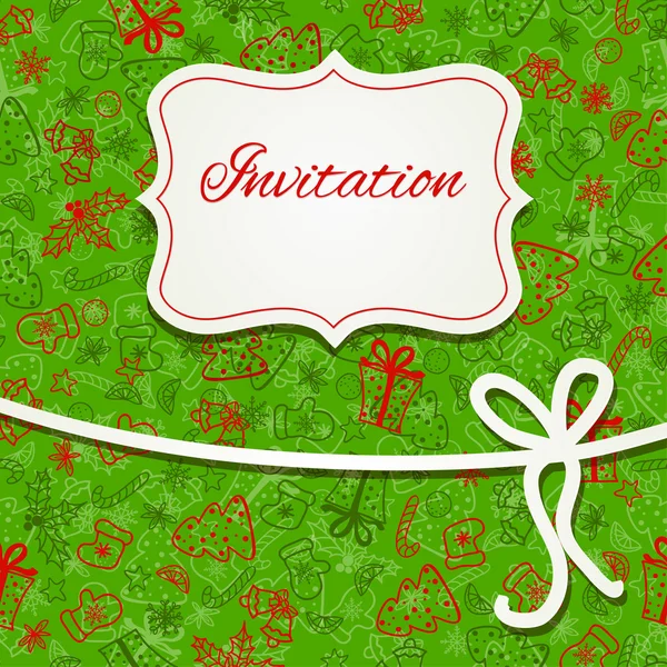 Inbjudan julkort — Stock vektor