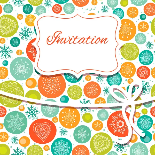 Carte d'invitation de Noël — Image vectorielle