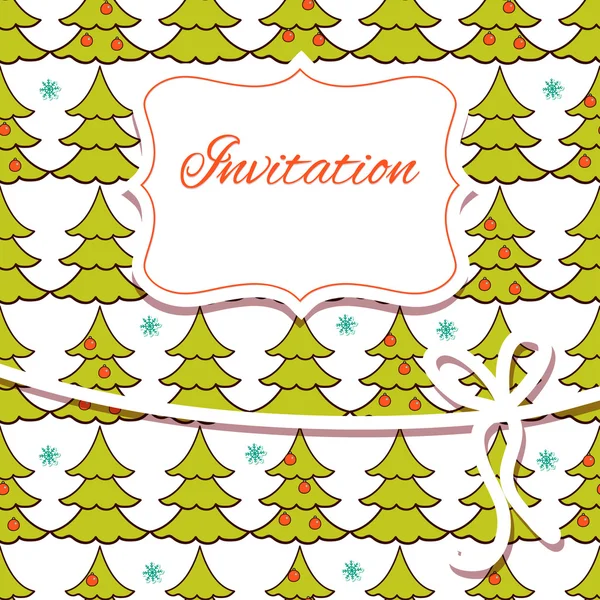 Weihnachtseinladungskarte — Stockvektor