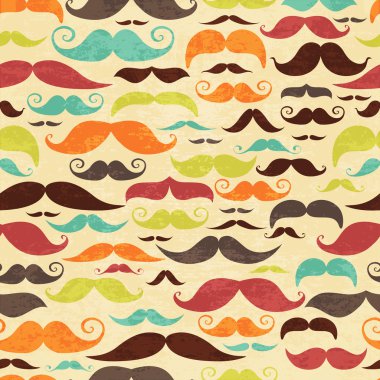 sorunsuz moustashe arka planda vintage tarzı