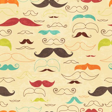 sorunsuz moustashe arka planda vintage tarzı