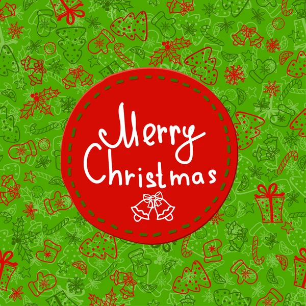 Χριστουγεννιάτικη μπάλα πρότυπο ευχετήριας κάρτας — Διανυσματικό Αρχείο