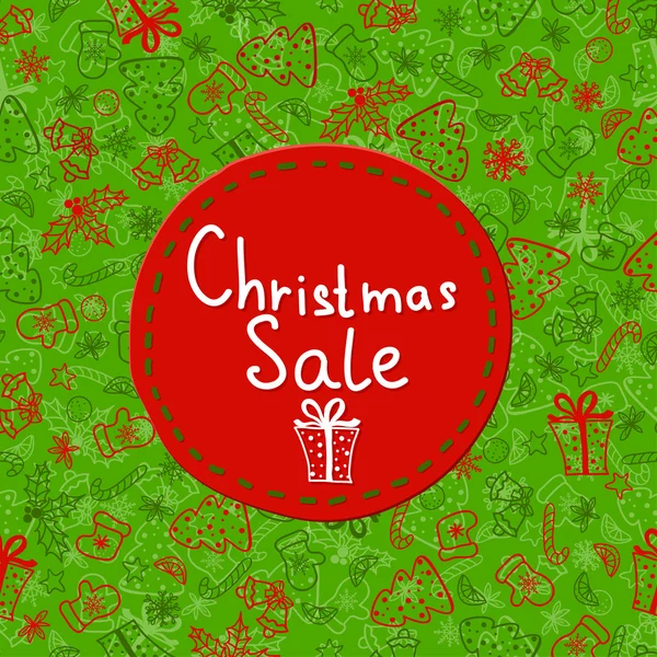 クリスマス セール クリスマスの印をタグします。 — ストックベクタ