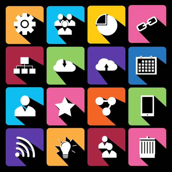 Iconos planos modernos colección vectorial . — Vector de stock