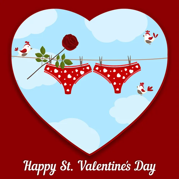 Card by St. Valentine's Day. — Stock Vector