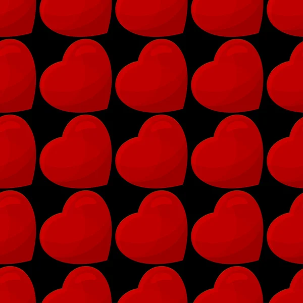 Seamless mönster från hjärtan — Stock vektor