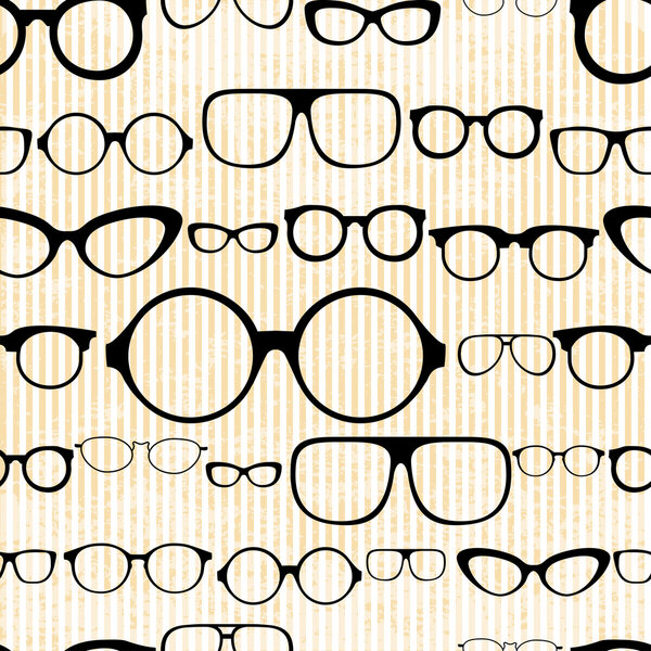 Seamless pattern from glasses in vintage style.