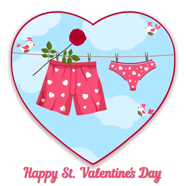 Card by St. Valentine's Day. — Stock Vector