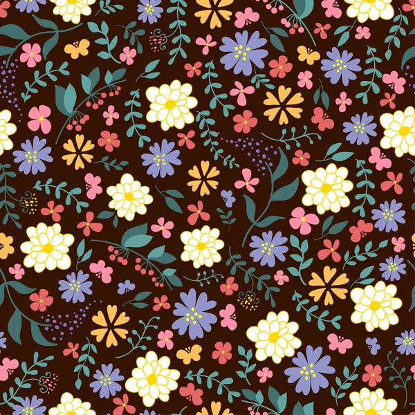 无缝模式从春天的花朵. — 图库矢量图片