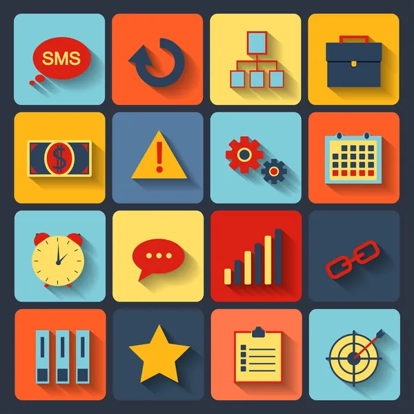 Flat set of modern vector icons . — Stock Vector