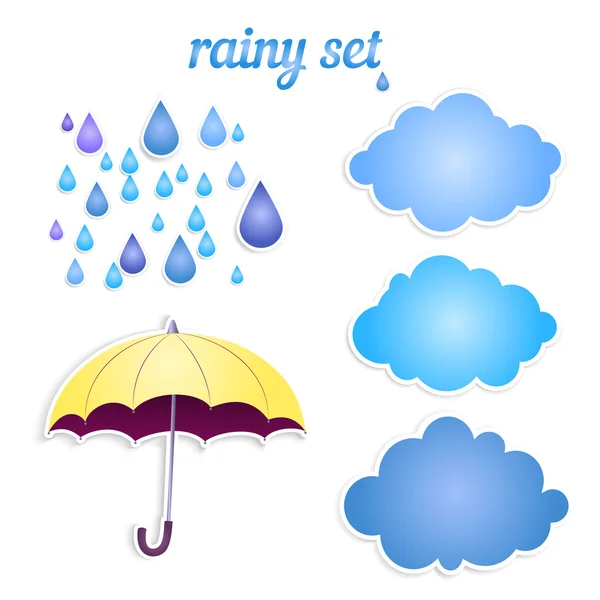 Set von Symbolen für Ihren Regen. — Stockvektor