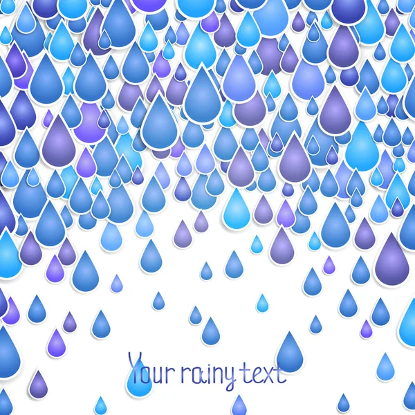 Background with rain drops for the text. — Stock Vector