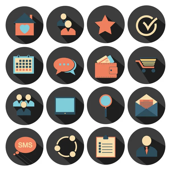 Flat design - vector icons set. — Stock Vector