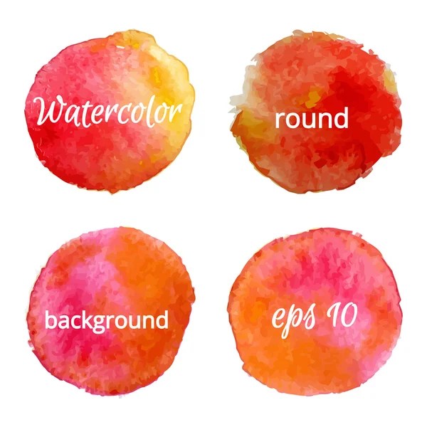 Round water color backgrounds .vector illustration — Stock Vector