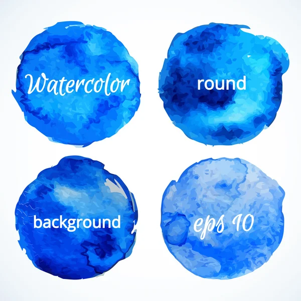 Round water color backgrounds .vector illustration — Stock Vector