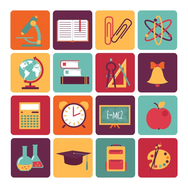 Set of icons education.flat style — Stock Vector