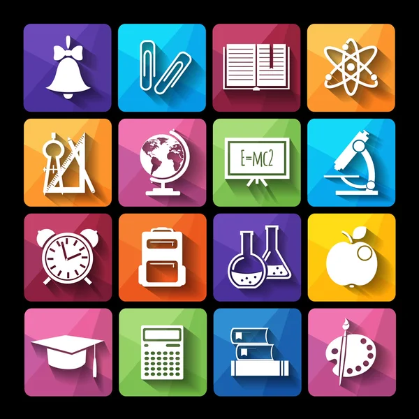 Set of icons education.flat style — Stock Vector