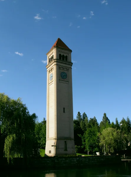 Ρολόι στο riverfront park spokane Ουάσινγκτον Φωτογραφία Αρχείου