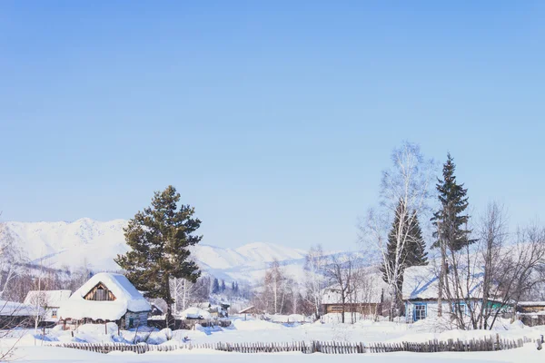 Pueblo de invierno — Foto de Stock