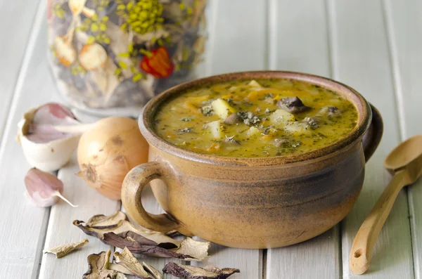 Mantarlı patates çorbası