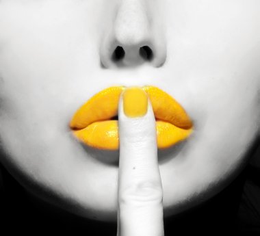 Yellow lips clipart