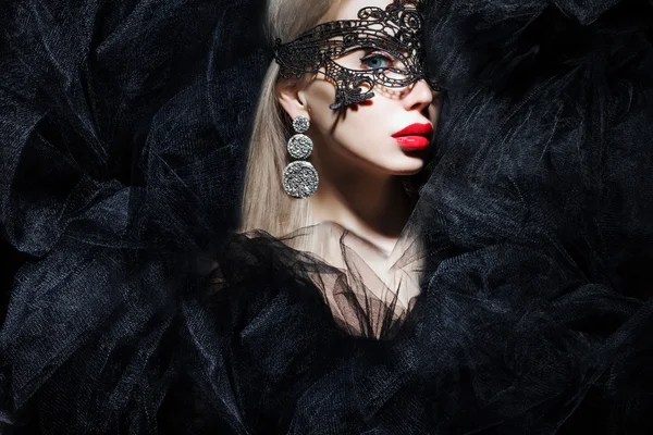 Mystic donna in maschera Immagini Stock Royalty Free