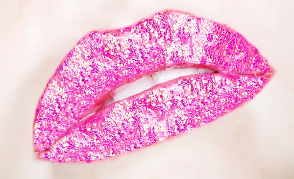 Vivid glossy lips — Stock Photo, Image