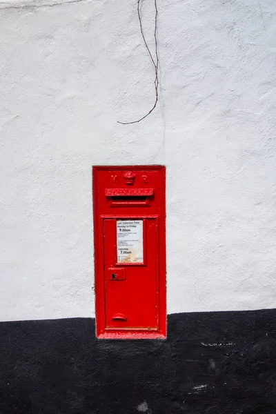 Topsham Devon England March 21St 2022 Victorian Post Box Embedded — Stockfoto