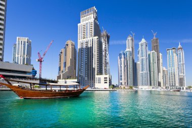Dubai şehri gün batımında