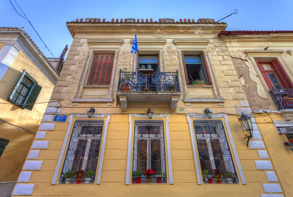 Traditionelle häuser in plaka, athens — Stockfoto