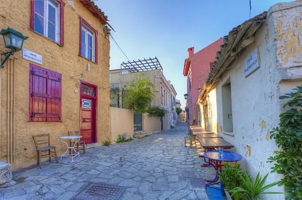 Traditionelle häuser in plaka, athens — Stockfoto