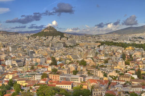 Panoramisch uitzicht over Athene, Griekenland — Stockfoto