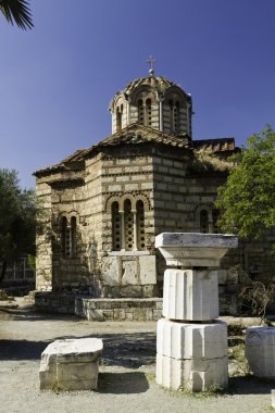 eski kilisede antik agora Atina