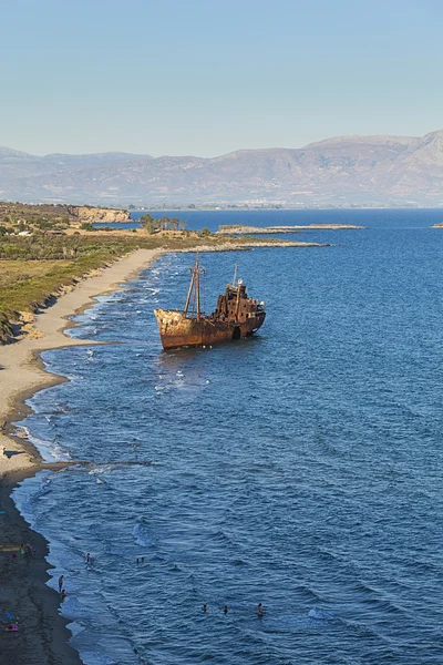 Naufragio cerca de Githeio, Grecia — Foto de Stock