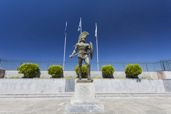 Leonidas heykeli, sparta, Yunanistan — Stok fotoğraf