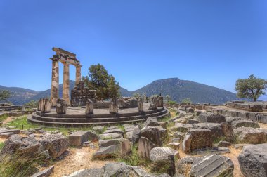 The tholos of the sanctuary of Athena Pronaia at Delphi,Greece clipart