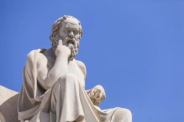 Statua di Socrate, Accademia di Atene, Grecia — Foto Stock