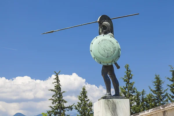 Estátua de Leonidas, Termópilas, Grécia — Fotografia de Stock