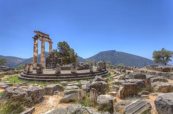 Tholos helgedomen av athena pronaia i Delfi, Grekland — Stockfoto