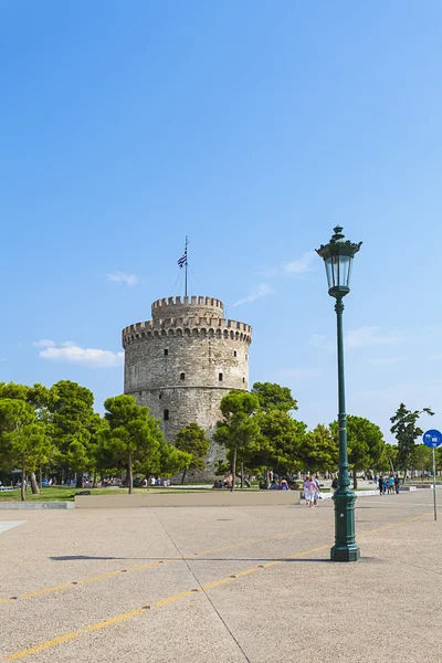 The white tower at Thessaloniki city in Greece — Stock Photo, Image