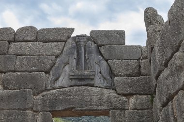 The Lion gate in Mycenae,Greece clipart