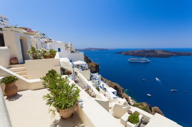 Fira town, santorini Island, Yunanistan