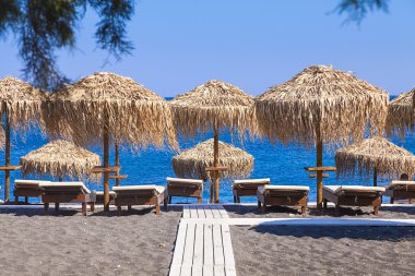 bir beach santorini Island, Yunanistan