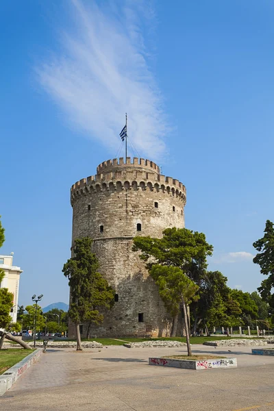 Det vita tornet i thessaloniki city, Grekland — Stockfoto