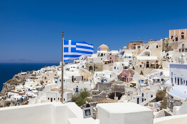 Oia village in Santorini island,Greece