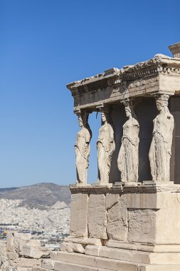 Caryatids in Erechtheum, Acropolis,Athens,Greece clipart